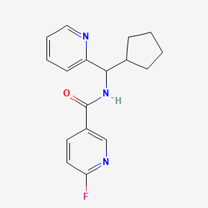 N-[Cyclopentyl(pyridin-2-YL)methyl]-6-fluoropyridine-3-carboxamide