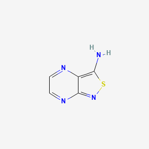 molecular formula C5H4N4S B2555090 [1,2]Thiazolo[3,4-b]pyrazin-3-amine CAS No. 1448338-30-4