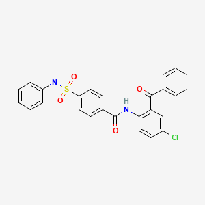 molecular formula C27H21ClN2O4S B2555092 N-(2-benzoyl-4-chlorophenyl)-4-[methyl(phenyl)sulfamoyl]benzamide CAS No. 325720-18-1