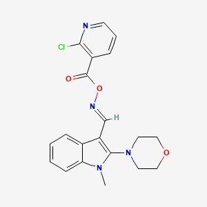 3-[({[(2-chloro-3-pyridinyl)carbonyl]oxy}imino)methyl]-1-methyl-2-morpholino-1H-indole