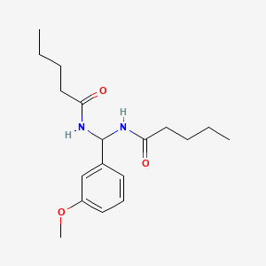 N-[(3-methoxyphenyl)-(pentanoylamino)methyl]pentanamide