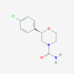 molecular formula C11H13ClN2O2 B2555096 (2S)-2-(4-Chlorophenyl)morpholine-4-carboxamide CAS No. 2381067-74-7