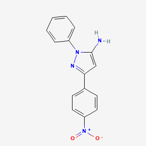 molecular formula C15H12N4O2 B2555099 3-(4-nitrophenyl)-1-phenyl-1H-pyrazol-5-amine CAS No. 926240-77-9