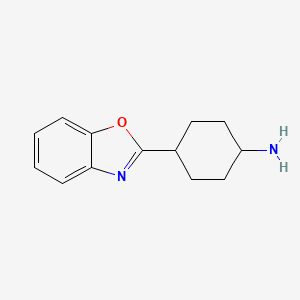 molecular formula C13H16N2O B2555102 (1R,4r)-4-(benzo[d]oxazol-2-yl)cyclohexan-1-amine CAS No. 412356-27-5