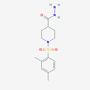 molecular formula C14H21N3O3S B2555144 1-[(2,4-Dimethylphenyl)sulfonyl]piperidine-4-carbohydrazide CAS No. 898137-79-6
