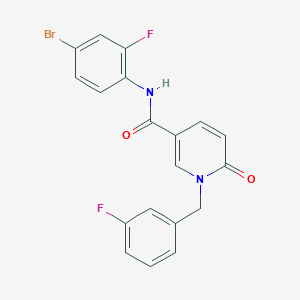 molecular formula C19H13BrF2N2O2 B2555152 N-(4-bromo-2-fluorophenyl)-1-[(3-fluorophenyl)methyl]-6-oxo-1,6-dihydropyridine-3-carboxamide CAS No. 942009-06-5