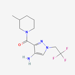 3-[(3-Methylpiperidin-1-yl)carbonyl]-1-(2,2,2-trifluoroethyl)-1H-pyrazol-4-amine