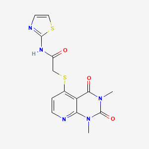 2-(1,3-dimethyl-2,4-dioxopyrido[2,3-d]pyrimidin-5-yl)sulfanyl-N-(1,3-thiazol-2-yl)acetamide