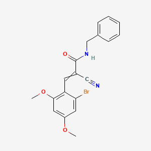 N-benzyl-3-(2-bromo-4,6-dimethoxyphenyl)-2-cyanoprop-2-enamide