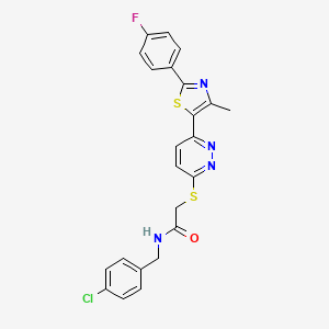 N-(4-chlorobenzyl)-2-((6-(2-(4-fluorophenyl)-4-methylthiazol-5-yl)pyridazin-3-yl)thio)acetamide