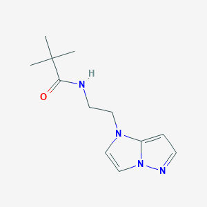 N-(2-(1H-imidazo[1,2-b]pyrazol-1-yl)ethyl)pivalamide