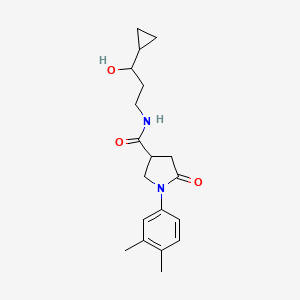 N-(3-cyclopropyl-3-hydroxypropyl)-1-(3,4-dimethylphenyl)-5-oxopyrrolidine-3-carboxamide