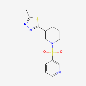 2-Methyl-5-(1-(pyridin-3-ylsulfonyl)piperidin-3-yl)-1,3,4-thiadiazole