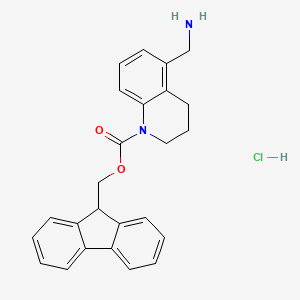 9H-Fluoren-9-ylmethyl 5-(aminomethyl)-3,4-dihydro-2H-quinoline-1-carboxylate;hydrochloride