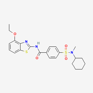 4-[cyclohexyl(methyl)sulfamoyl]-N-(4-ethoxy-1,3-benzothiazol-2-yl)benzamide
