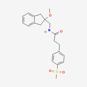 N-((2-methoxy-2,3-dihydro-1H-inden-2-yl)methyl)-3-(4-(methylsulfonyl)phenyl)propanamide