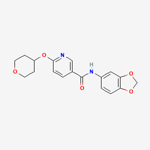 N-(benzo[d][1,3]dioxol-5-yl)-6-((tetrahydro-2H-pyran-4-yl)oxy)nicotinamide