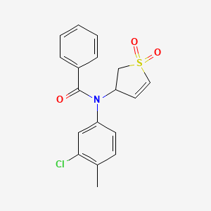 N-(3-chloro-4-methylphenyl)-N-(1,1-dioxido-2,3-dihydrothiophen-3-yl)benzamide