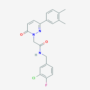 N-(3-chloro-4-fluorobenzyl)-2-(3-(3,4-dimethylphenyl)-6-oxopyridazin-1(6H)-yl)acetamide