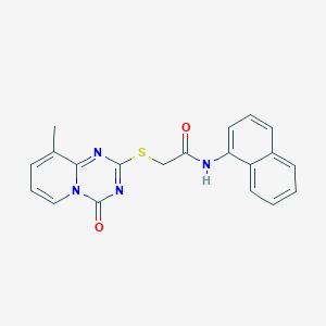 2-(9-methyl-4-oxopyrido[1,2-a][1,3,5]triazin-2-yl)sulfanyl-N-naphthalen-1-ylacetamide