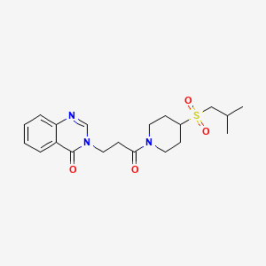 3-(3-(4-(isobutylsulfonyl)piperidin-1-yl)-3-oxopropyl)quinazolin-4(3H)-one
