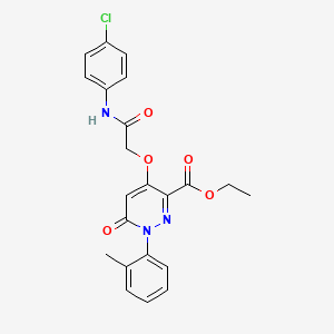 Ethyl 4-(2-((4-chlorophenyl)amino)-2-oxoethoxy)-6-oxo-1-(o-tolyl)-1,6-dihydropyridazine-3-carboxylate