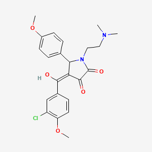 4-(3-chloro-4-methoxybenzoyl)-1-(2-(dimethylamino)ethyl)-3-hydroxy-5-(4-methoxyphenyl)-1H-pyrrol-2(5H)-one