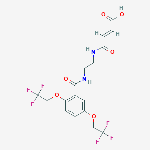(E)-4-[2-[[2,5-bis(2,2,2-trifluoroethoxy)benzoyl]amino]ethylamino]-4-oxobut-2-enoic acid