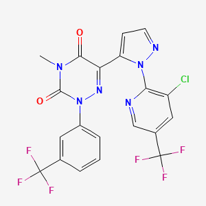 6-(1-(3-Chloro-5-(trifluoromethyl)-2-pyridinyl)-1H-pyrazol-5-yl)-4-methyl-2-(3-(trifluoromethyl)phenyl)-1,2,4-triazine-3,5(2H,4H)-dione