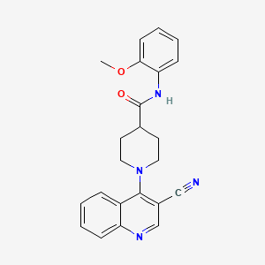 N-[4-(6-methoxy-1,3-benzothiazol-2-yl)-2-methylphenyl]-3-methyl-2-oxo-2,3-dihydro-1,3-benzoxazole-6-sulfonamide