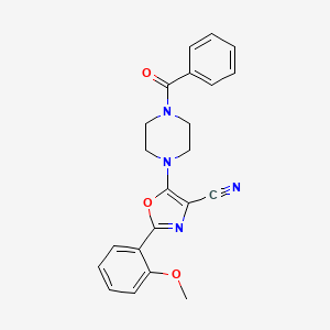 2-(2-Methoxyphenyl)-5-[4-(phenylcarbonyl)piperazin-1-yl]-1,3-oxazole-4-carbonitrile