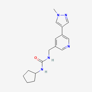 1-cyclopentyl-3-((5-(1-methyl-1H-pyrazol-4-yl)pyridin-3-yl)methyl)urea