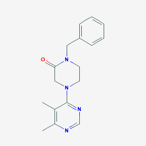 1-Benzyl-4-(5,6-dimethylpyrimidin-4-yl)piperazin-2-one
