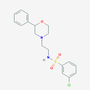 3-chloro-N-(2-(2-phenylmorpholino)ethyl)benzenesulfonamide