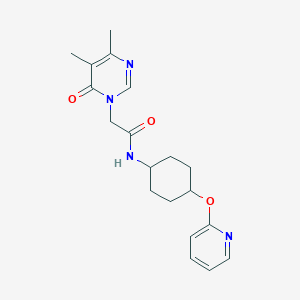 2-(4,5-dimethyl-6-oxopyrimidin-1(6H)-yl)-N-((1r,4r)-4-(pyridin-2-yloxy)cyclohexyl)acetamide