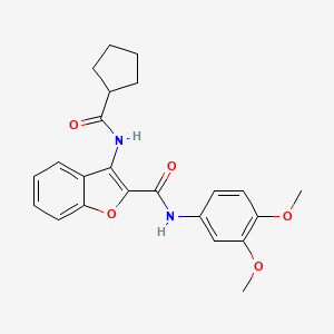 3-(cyclopentanecarboxamido)-N-(3,4-dimethoxyphenyl)benzofuran-2-carboxamide