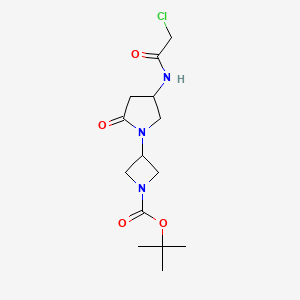 Tert-butyl 3-[4-[(2-chloroacetyl)amino]-2-oxopyrrolidin-1-yl]azetidine-1-carboxylate