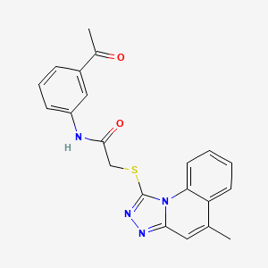 N-(3-acetylphenyl)-2-[(5-methyl[1,2,4]triazolo[4,3-a]quinolin-1-yl)thio]acetamide
