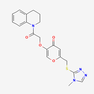 5-(2-(3,4-dihydroquinolin-1(2H)-yl)-2-oxoethoxy)-2-(((4-methyl-4H-1,2,4-triazol-3-yl)thio)methyl)-4H-pyran-4-one