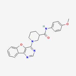 molecular formula C23H22N4O3 B2555296 1-[1]benzofuro[3,2-d]pyrimidin-4-yl-N-(4-methoxyphenyl)piperidine-3-carboxamide CAS No. 1112292-91-7