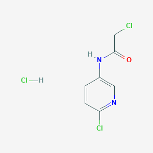 molecular formula C7H7Cl3N2O B2555310 2-chloro-N-(6-chloropyridin-3-yl)acetamide hydrochloride CAS No. 1955524-57-8