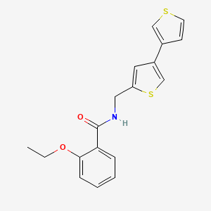 molecular formula C18H17NO2S2 B2555311 N-({[3,3'-bithiophene]-5-yl}methyl)-2-ethoxybenzamide CAS No. 2379978-43-3