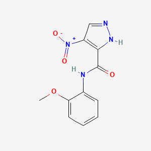 molecular formula C11H10N4O4 B2555313 N-(2-Methoxyphenyl)-4-nitro-1H-pyrazole-3-carboxamide CAS No. 360573-15-5