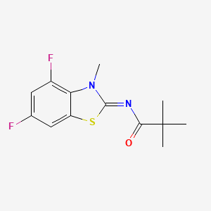 molecular formula C13H14F2N2OS B2555334 (Z)-N-(4,6-difluoro-3-methylbenzo[d]thiazol-2(3H)-ylidene)pivalamide CAS No. 868375-48-8