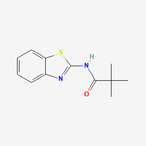 molecular formula C12H14N2OS B2555335 N-(1,3-benzothiazol-2-yl)-2,2-dimethylpropanamide CAS No. 209682-03-1