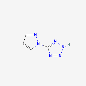 molecular formula C4H4N6 B2555342 5-(1H-pyrazol-1-yl)-2H-tetrazole CAS No. 1013759-52-8