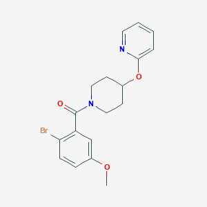 (2-Bromo-5-methoxyphenyl)(4-(pyridin-2-yloxy)piperidin-1-yl)methanone