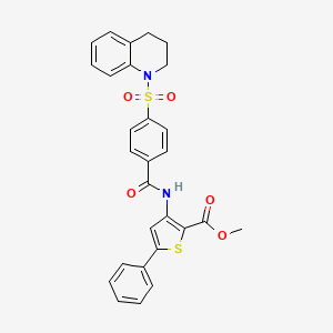 methyl 3-(4-((3,4-dihydroquinolin-1(2H)-yl)sulfonyl)benzamido)-5-phenylthiophene-2-carboxylate