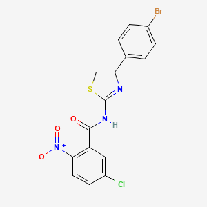 N-[4-(4-bromophenyl)-1,3-thiazol-2-yl]-5-chloro-2-nitrobenzamide