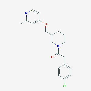 2-(4-Chlorophenyl)-1-[3-[(2-methylpyridin-4-yl)oxymethyl]piperidin-1-yl]ethanone
